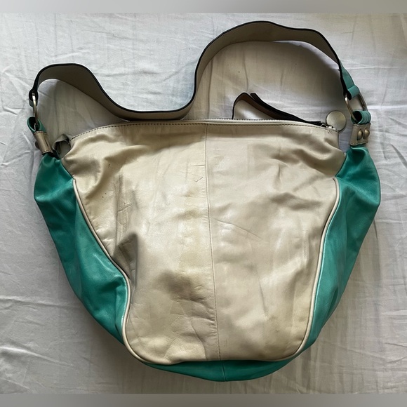 Marciano bag color: Cream and Teal - Picture 2 of 2